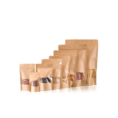 Oem Custom Food Grade Wholesale Kraft Paper Stand Up Pouch Bag