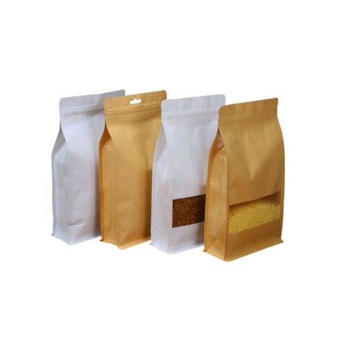 Biodegradable Plastic Bag Zip Packeges Kraft Paper