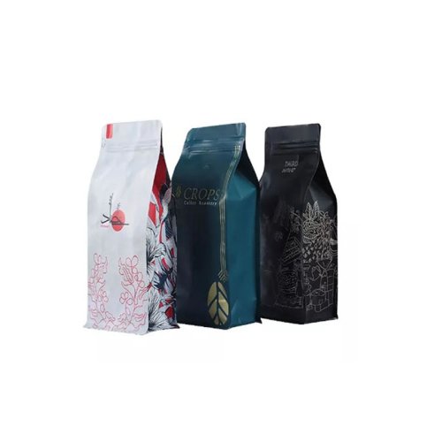 Biodegradable Kraft Paper Coffee Packaging Bag With Valve